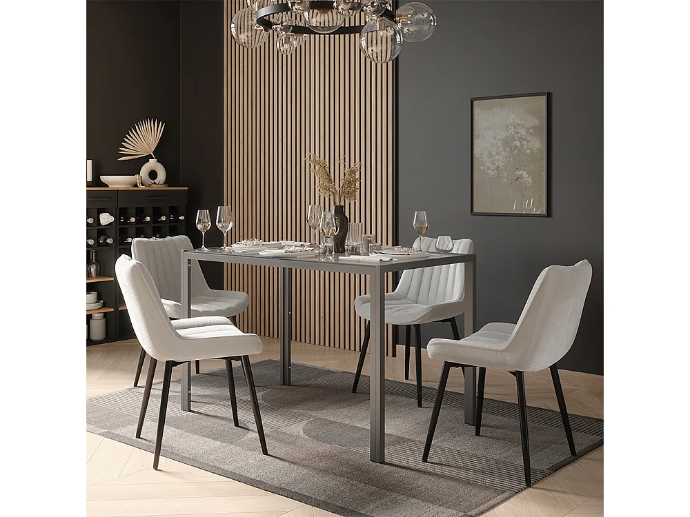 Set di tavoli da pranzo grigio 120x70x74.5 grand