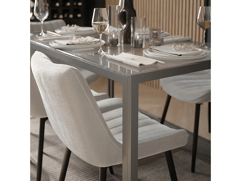 Set di tavoli da pranzo grigio 120x70x74.5 grand