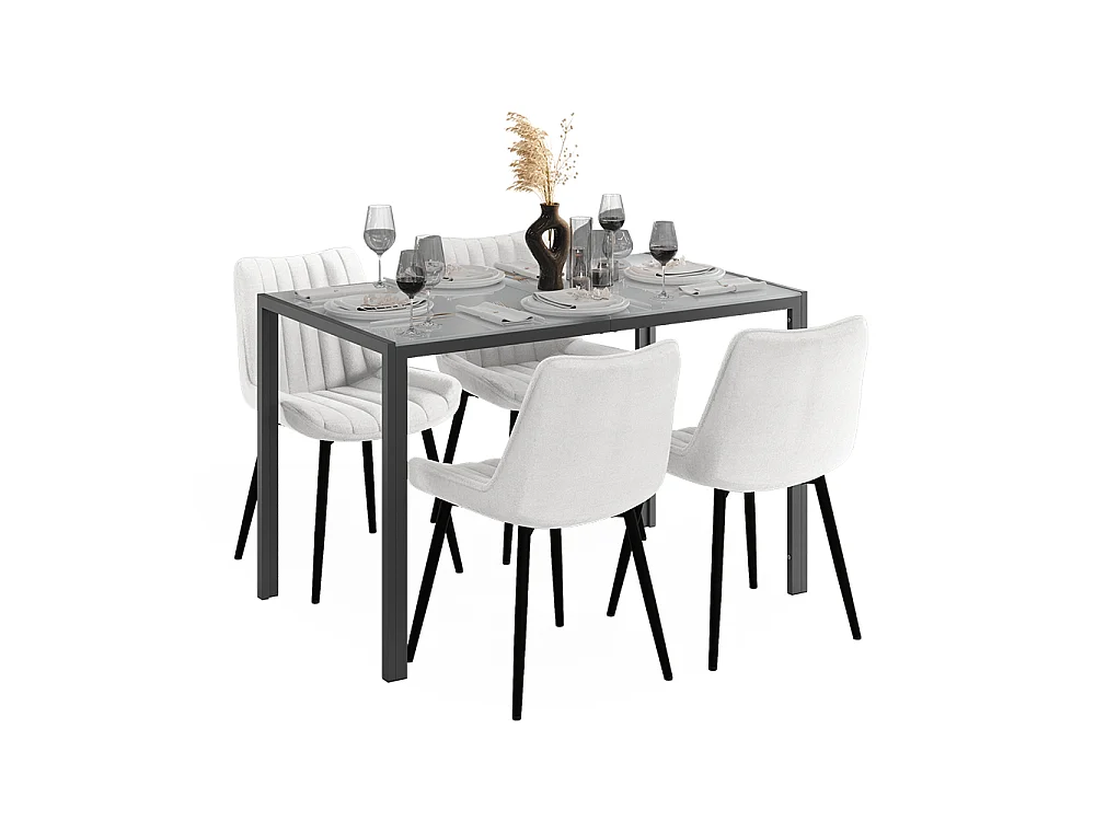 Set di tavoli da pranzo grigio 120x70x74.5 grand
