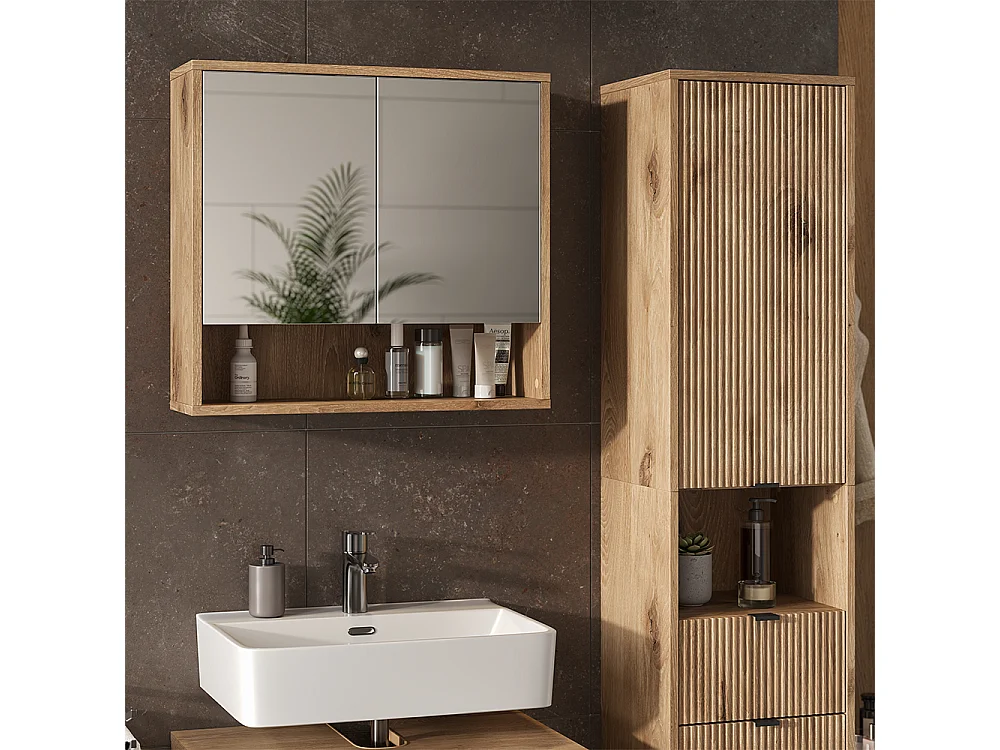Meubles bain chêne viking 70x45.1x63 eliza
