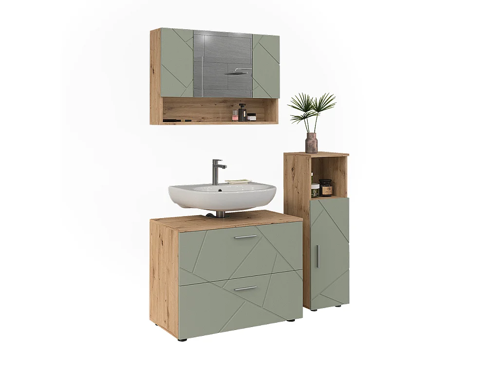 Badrumsmöbelset salvia grön 80x41x58.6 irma