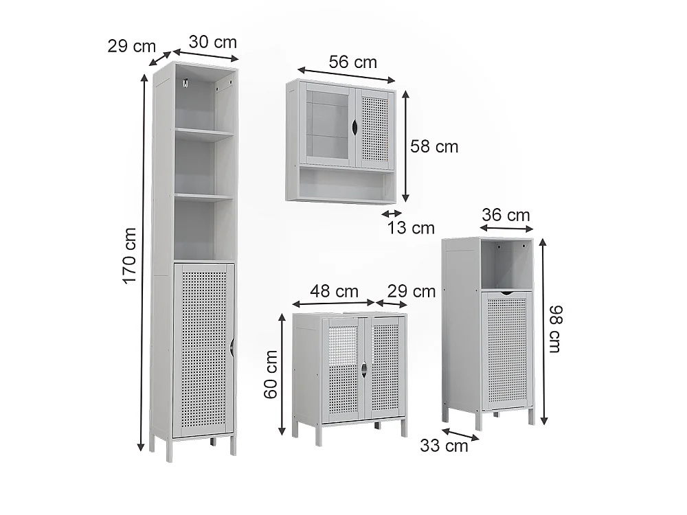 Badmöbel-Set weiß 50x29x60 liora