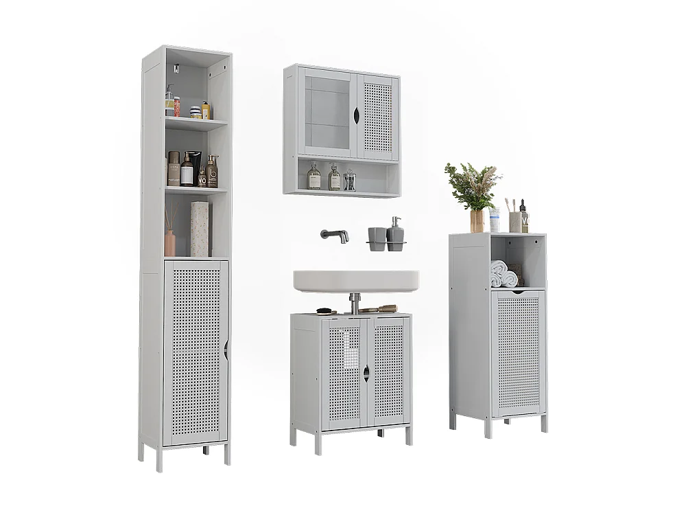 Badmöbel-Set weiß 50x29x60 liora