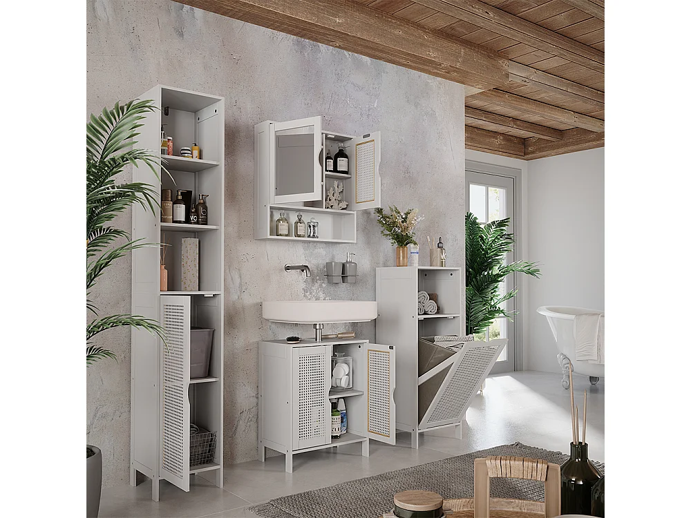 Badmöbel-Set weiß 50x29x60 liora