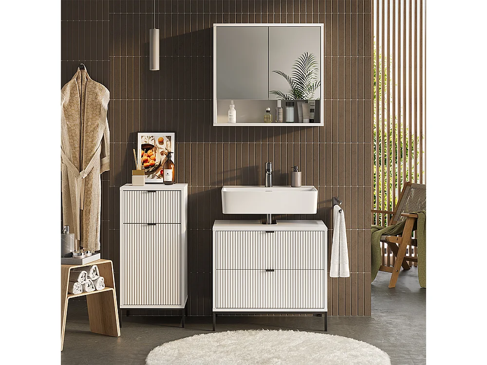 Badrumsmöbelset vit 70x45.1x63 eliza
