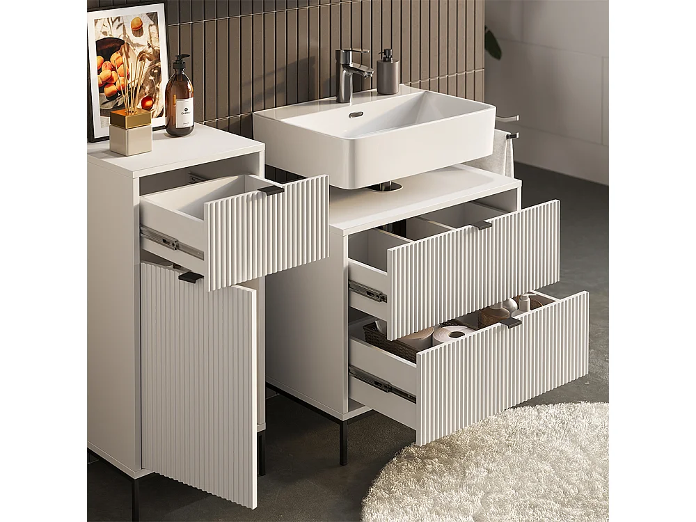 Badrumsmöbelset vit 70x45.1x63 eliza