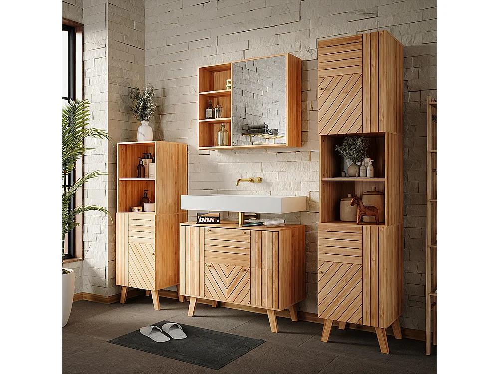 Badrumsmöbelset bambu 80x36x65 lucie