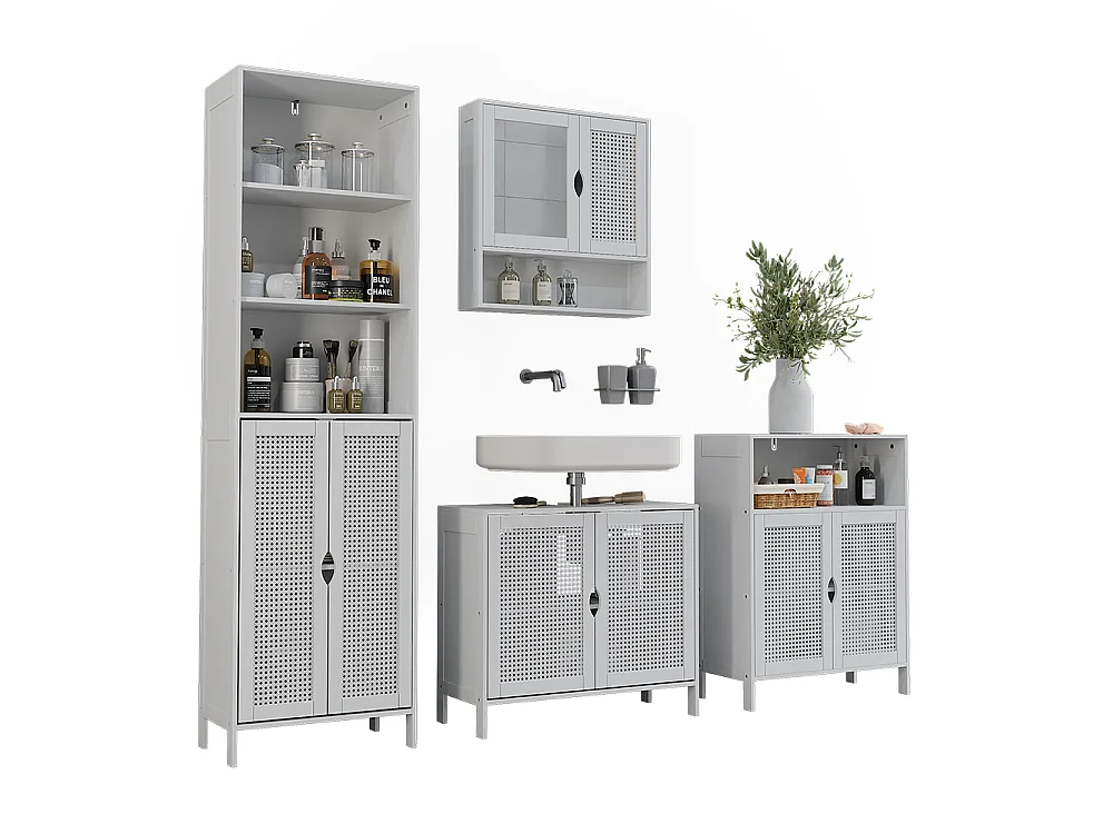 Zestaw mebli łazienkowych biały 70x29x60 liora