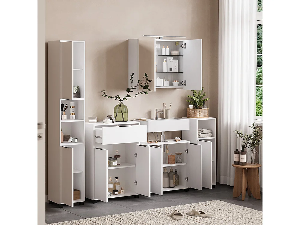 Badmöbel-Set weiß 60x30x60 alina