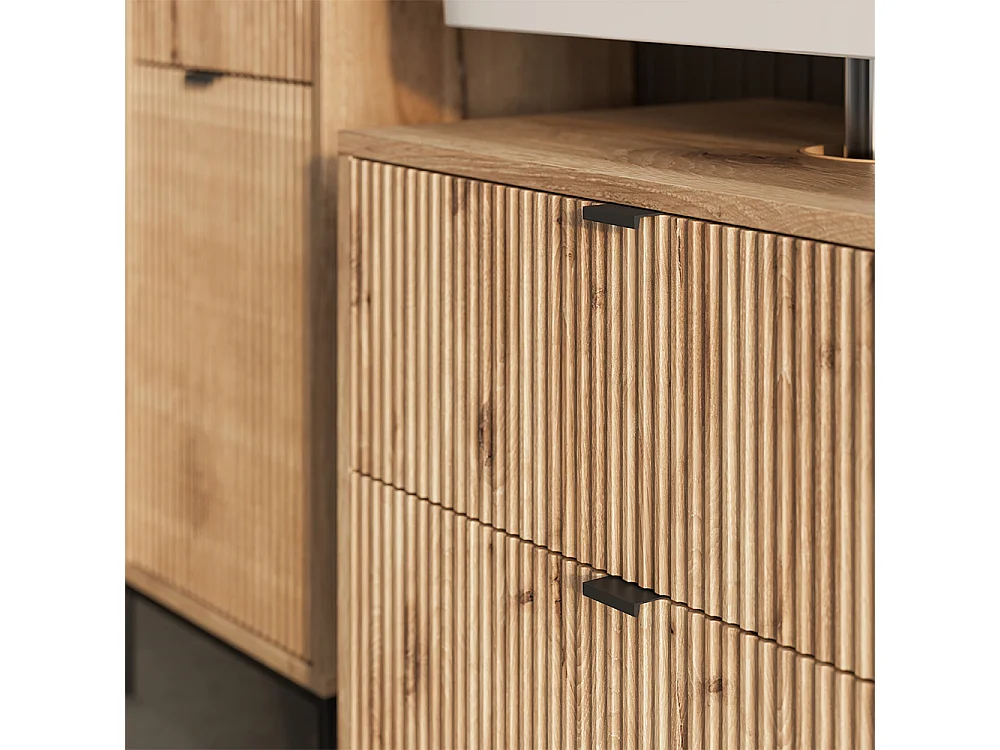 Meubles bain chêne viking 70x45.1x63 eliza