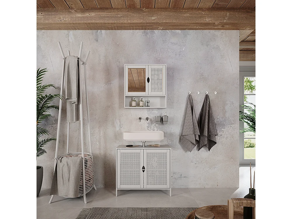 Badrumsmöbelset vit 70x29x60 liora
