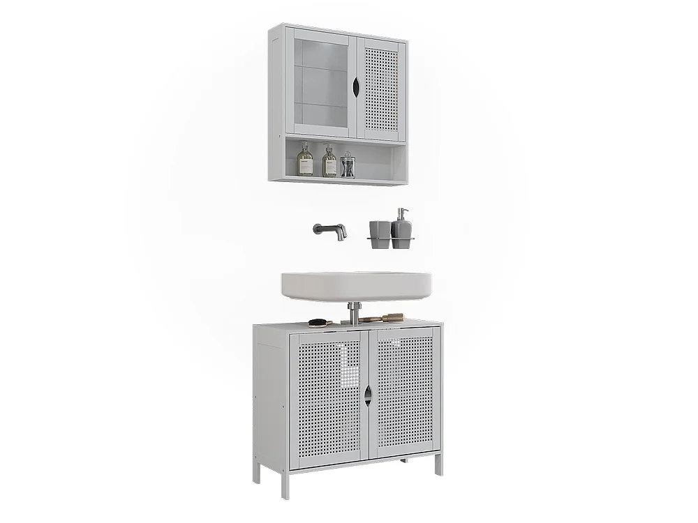Badrumsmöbelset vit 70x29x60 liora