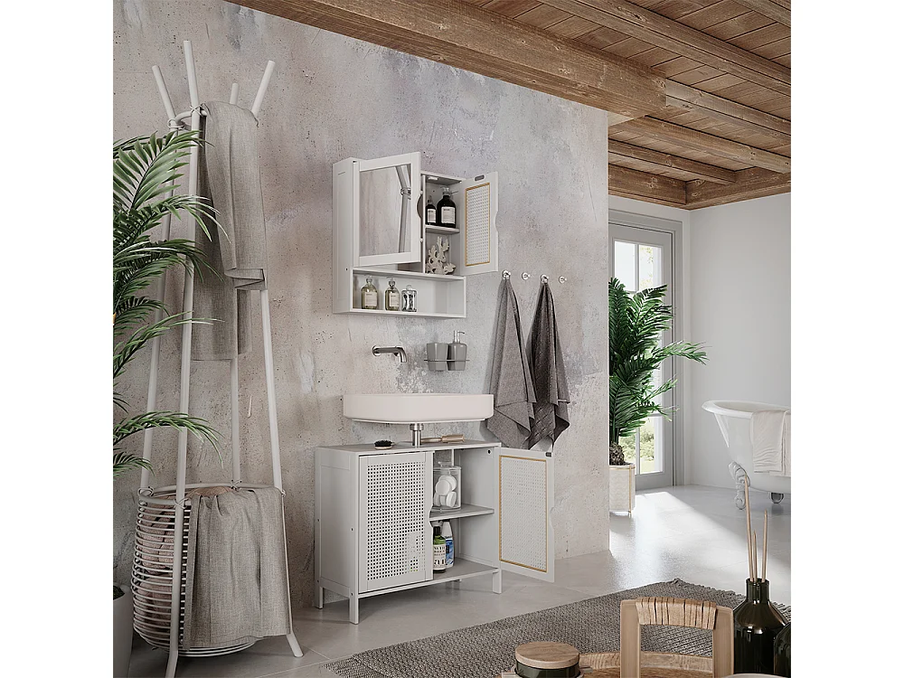 Badrumsmöbelset vit 70x29x60 liora