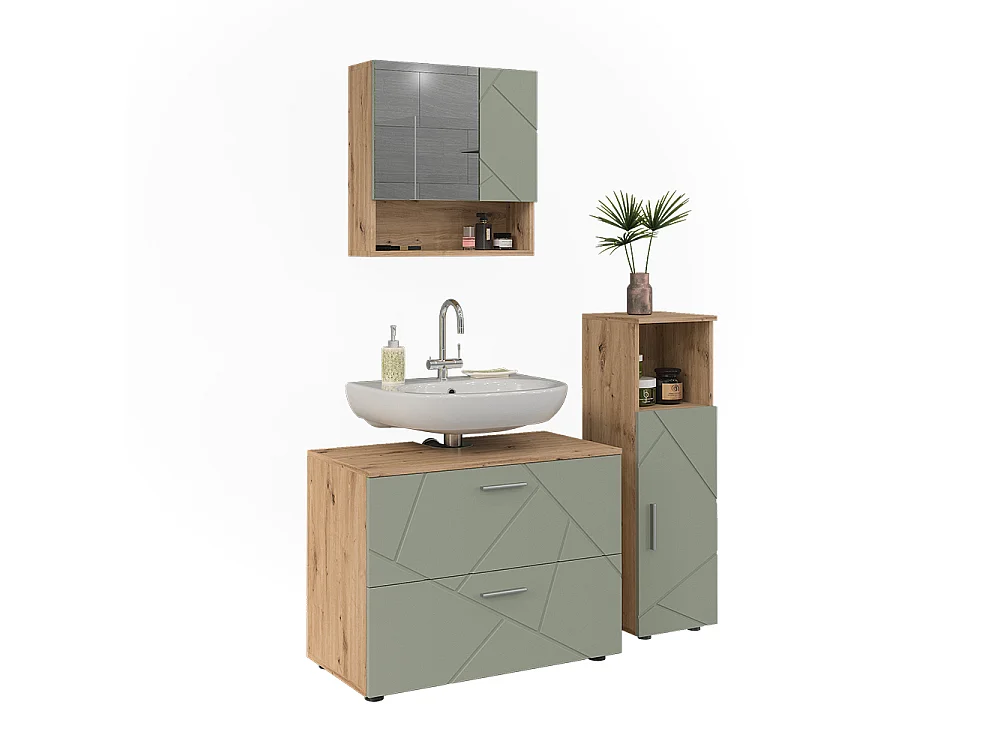 Badrumsmöbelset salvia grön 80x41x58.6 irma