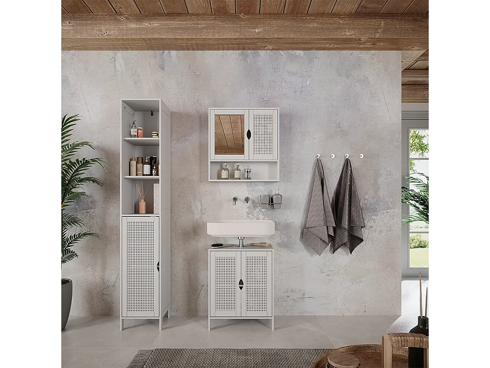 Zestaw mebli łazienkowych biały 50x29x60 liora