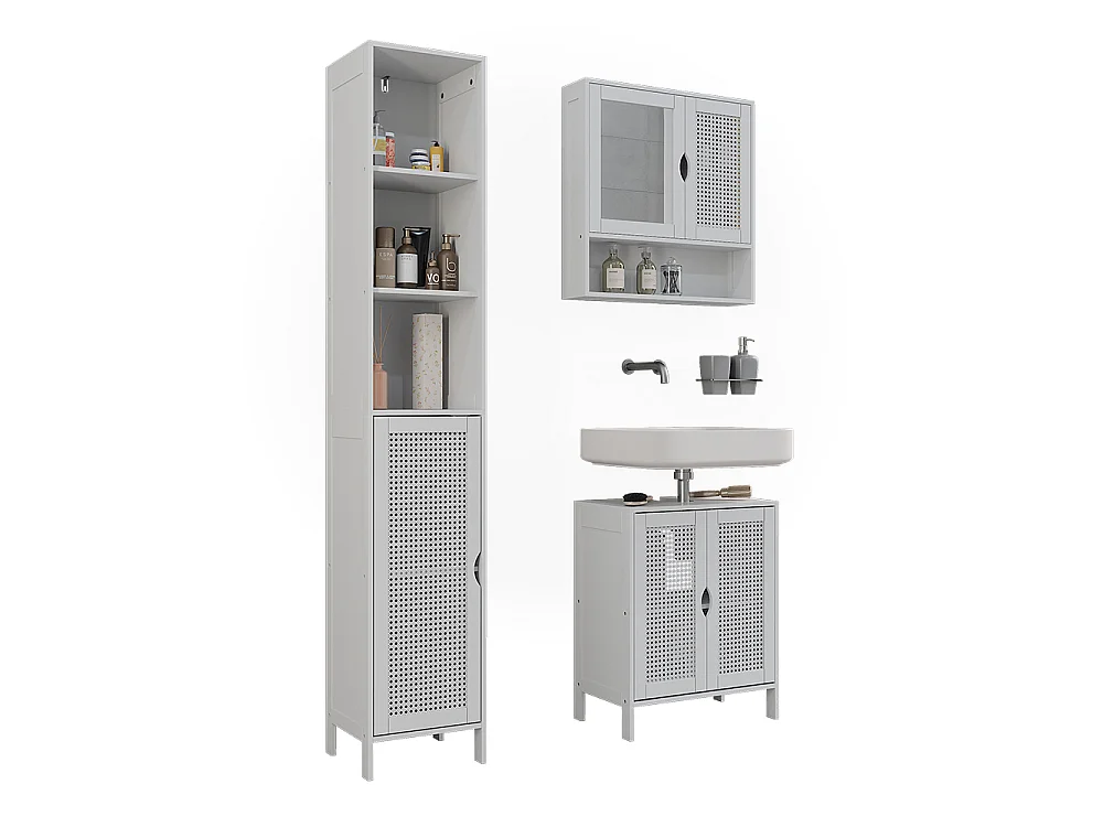 Zestaw mebli łazienkowych biały 50x29x60 liora
