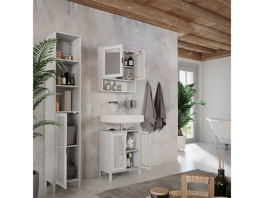 Zestaw mebli łazienkowych biały 50x29x60 liora