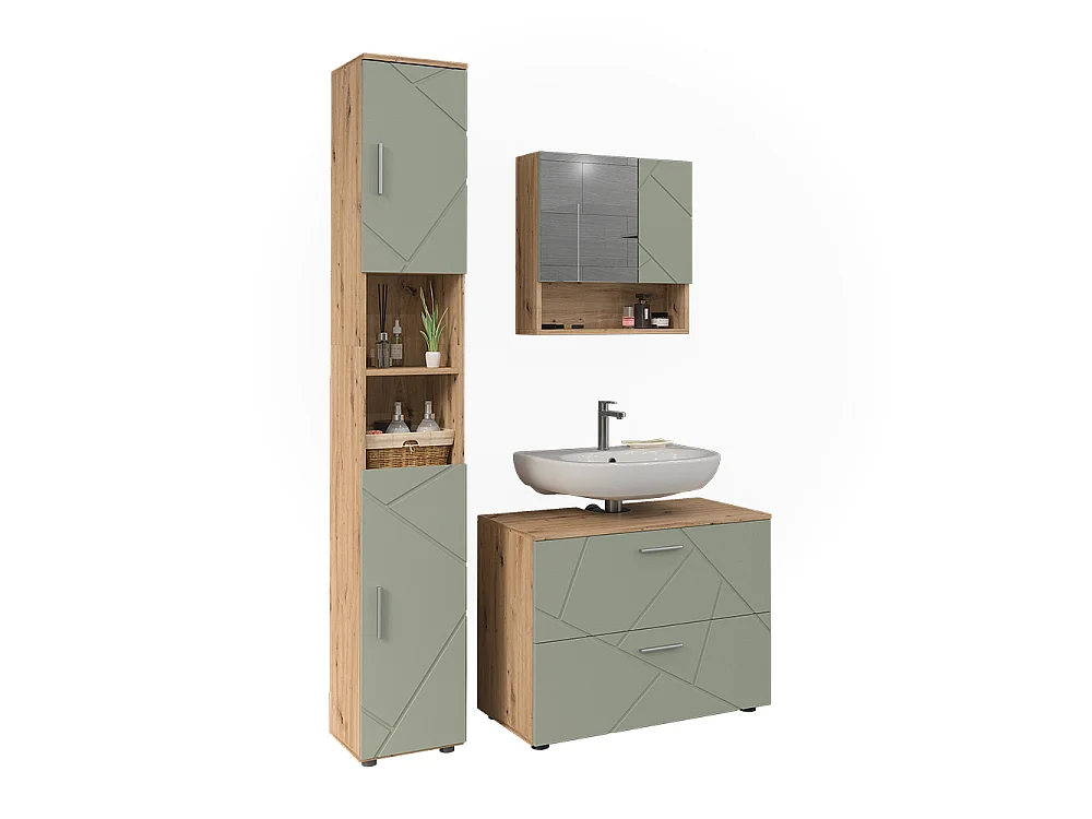 Badrumsmöbelset salvia grön 80x41x58.6 irma