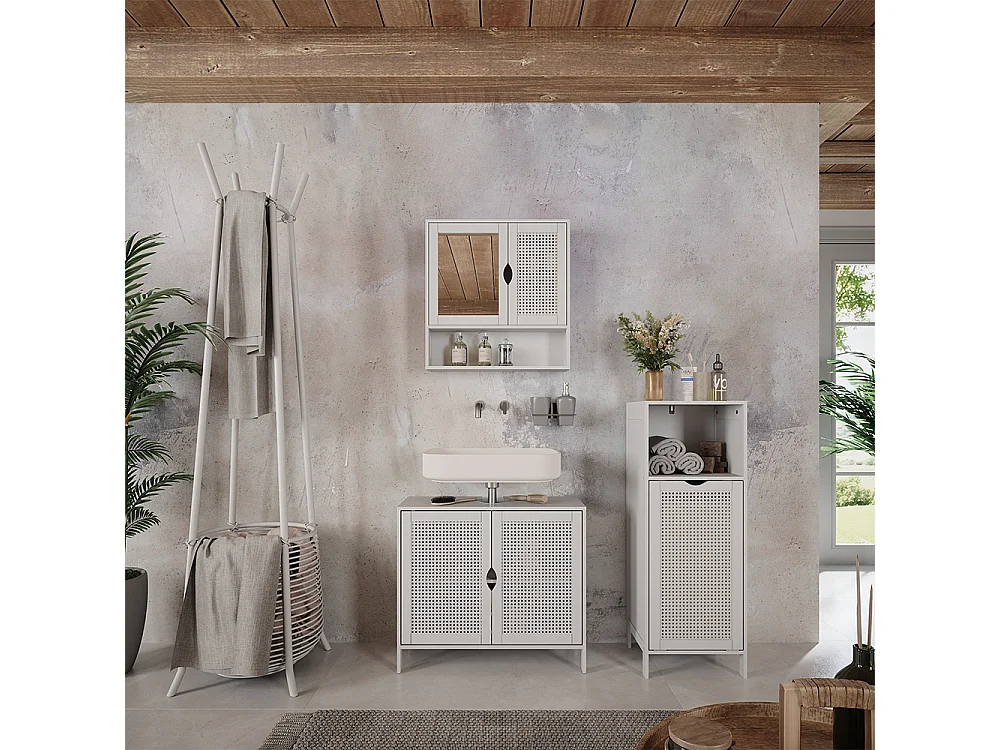 Badrumsmöbelset vit 70x29x60 liora