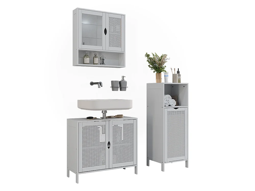 Badrumsmöbelset vit 70x29x60 liora