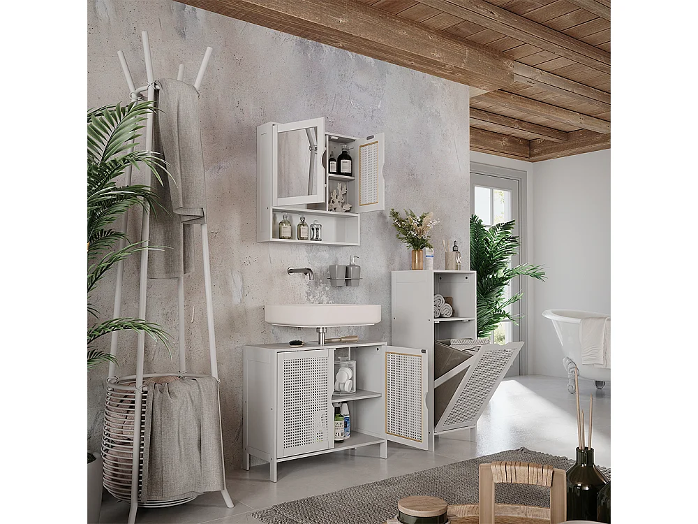 Badrumsmöbelset vit 70x29x60 liora