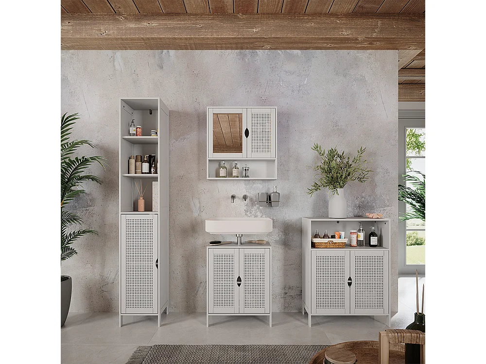 Badmöbel-Set weiß 50x29x60 liora