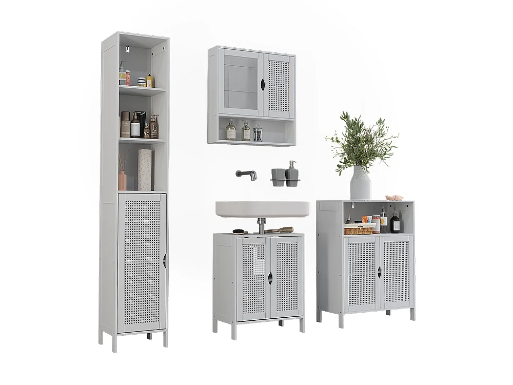 Badmöbel-Set weiß 50x29x60 liora