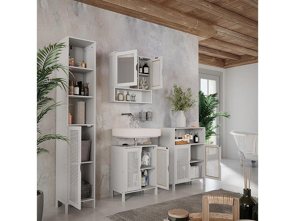 Badmöbel-Set weiß 50x29x60 liora