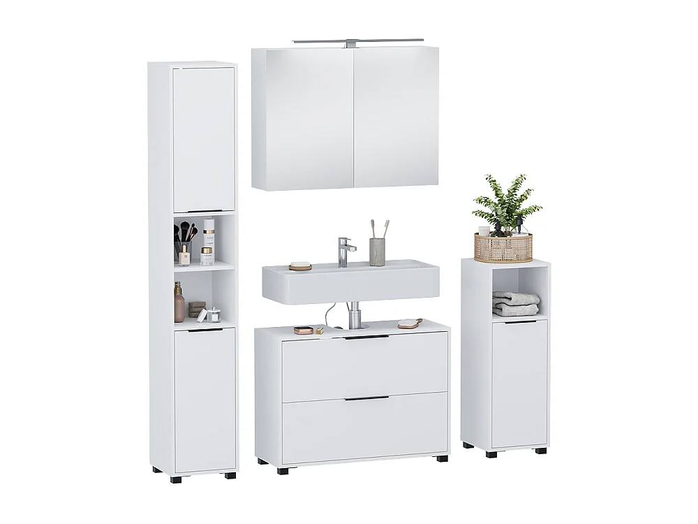 Badmöbel-Set weiß 80x30x60 alina