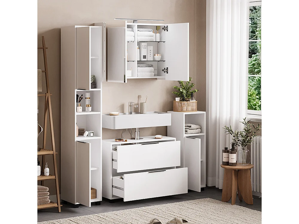 Badmöbel-Set weiß 80x30x60 alina
