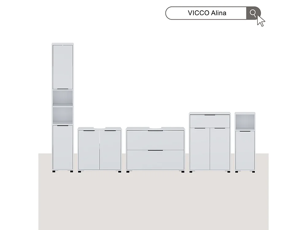 Badmöbel-Set weiß 80x30x60 alina