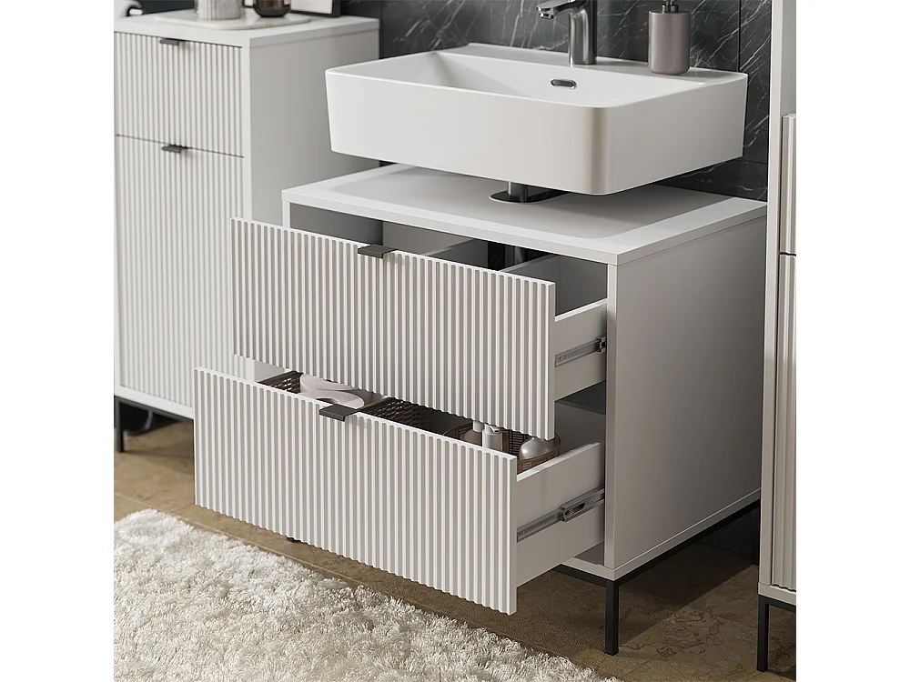 Badrumsmöbelset vit 70x45.1x63 eliza