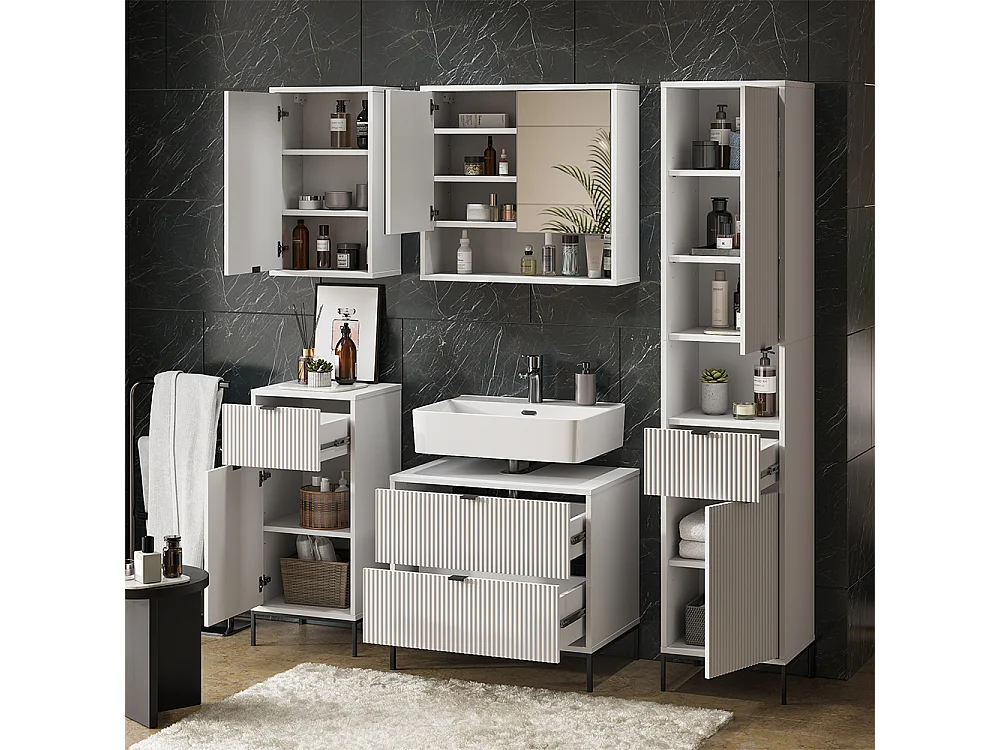 Badrumsmöbelset vit 70x45.1x63 eliza