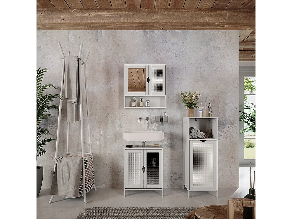 Badrumsmöbelset vit 50x29x60 liora