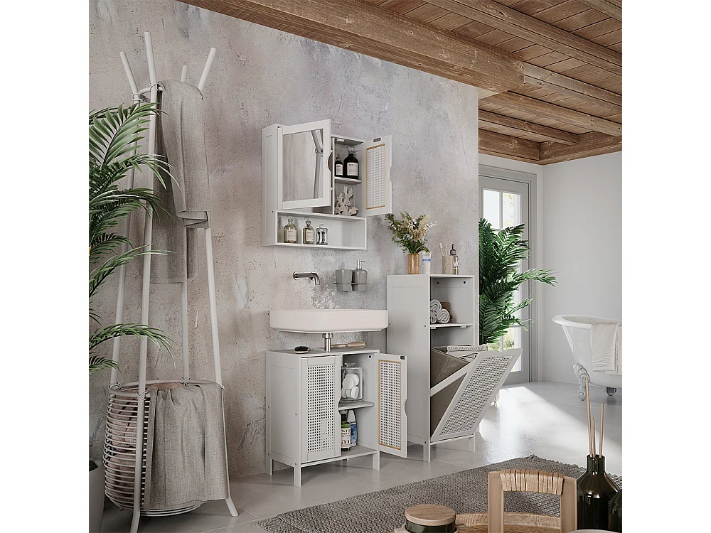 Badrumsmöbelset vit 50x29x60 liora