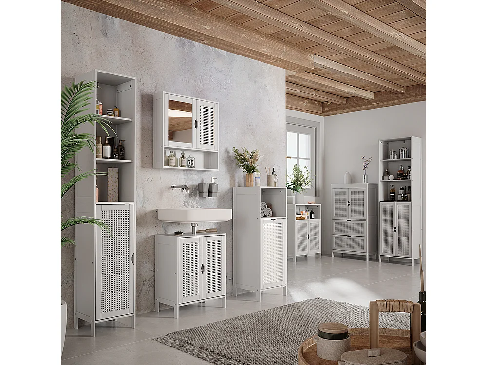 Badrumsmöbelset vit 50x29x60 liora