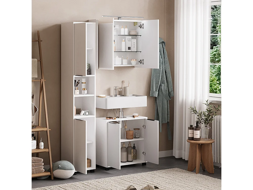Badmöbel-Set weiß 60x30x60 alina