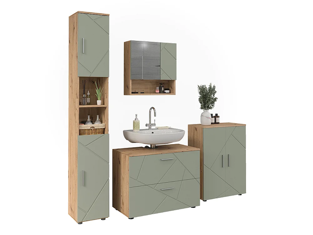 Badrumsmöbelset salvia grön 80x41x58.6 irma