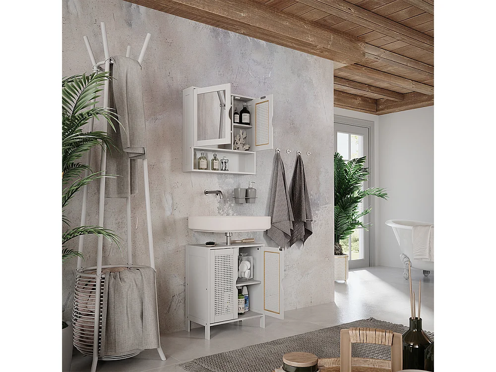 Badrumsmöbelset vit 50x29x60 liora