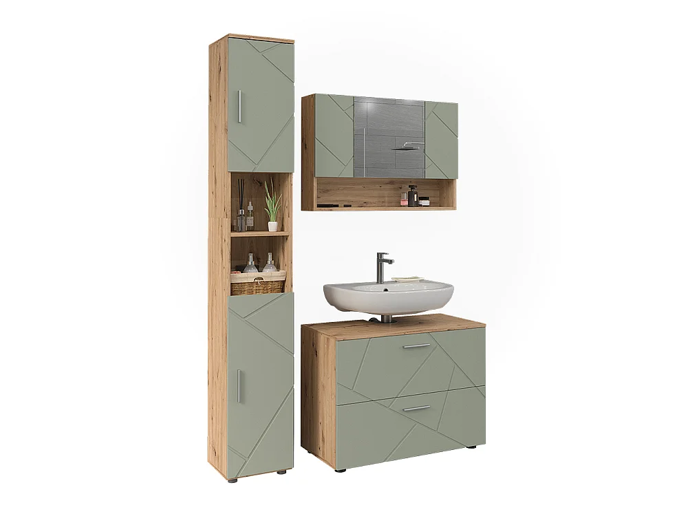 Badrumsmöbelset salvia grön 80x41x58.6 irma