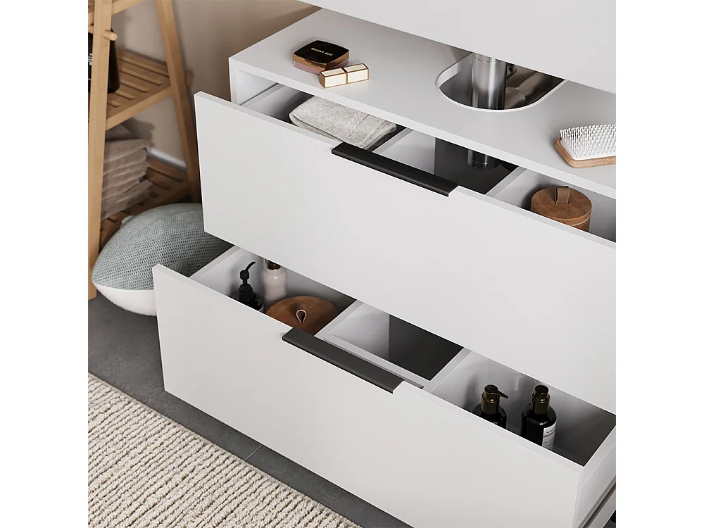 Badmöbel-Set weiß 80x30x60 alina