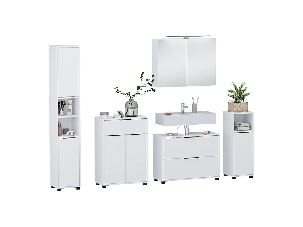 Badmöbel-Set weiß 80x30x60 alina