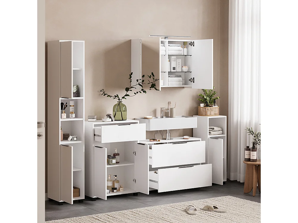 Badmöbel-Set weiß 80x30x60 alina