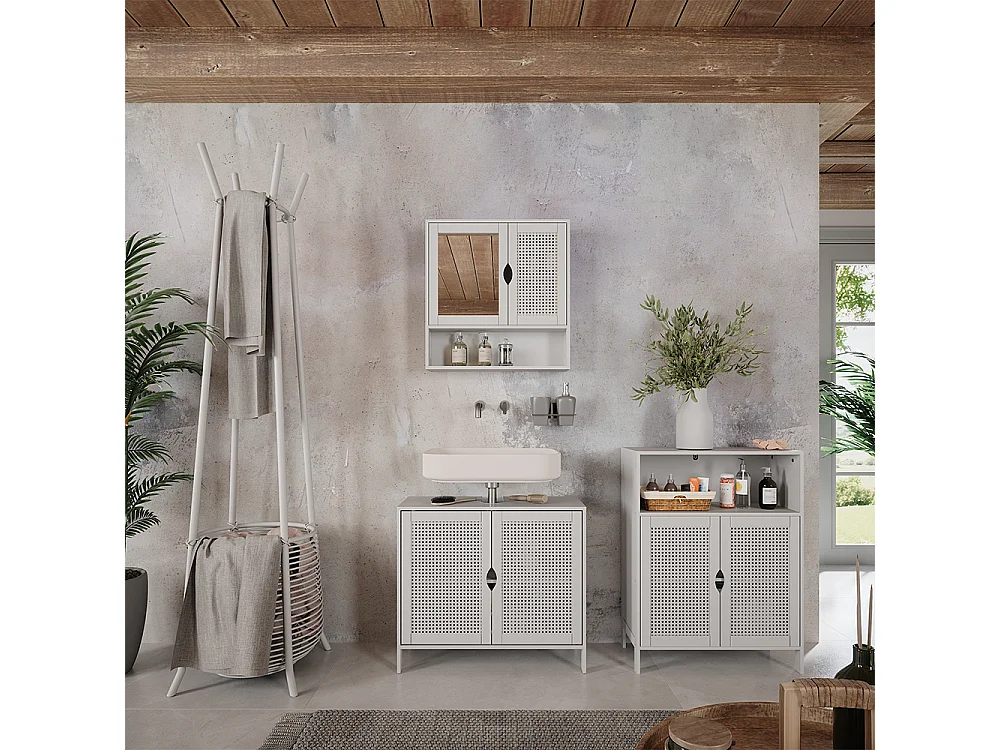 Badrumsmöbelset vit 70x29x60 liora
