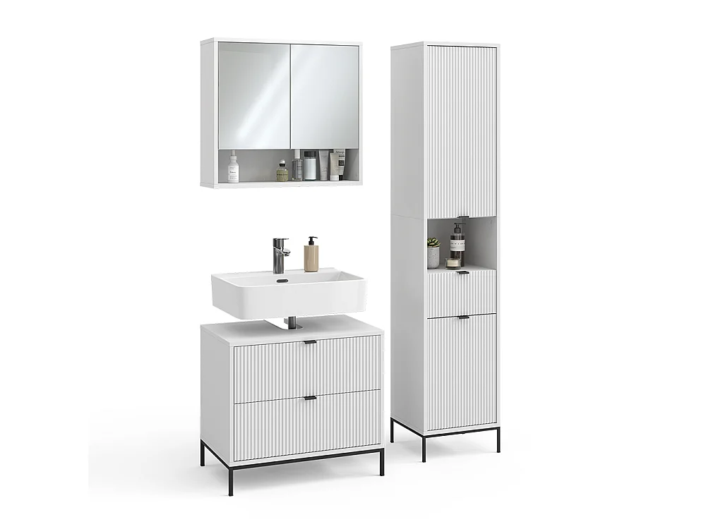 Badrumsmöbelset vit 70x45.1x63 eliza