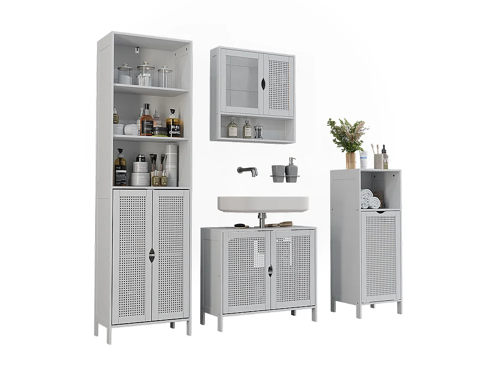 Zestaw mebli łazienkowych biały 70x29x60 liora