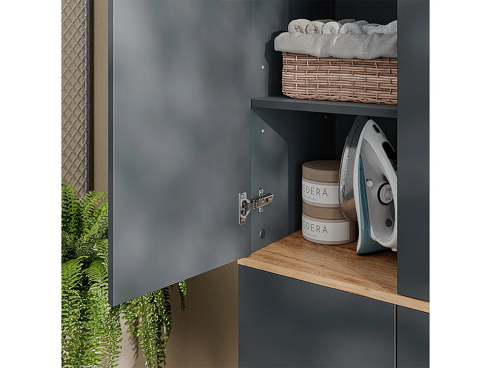 Mehrzweckschrank anthrazit/goldkraft eiche 68x40.5x188.6 viktor