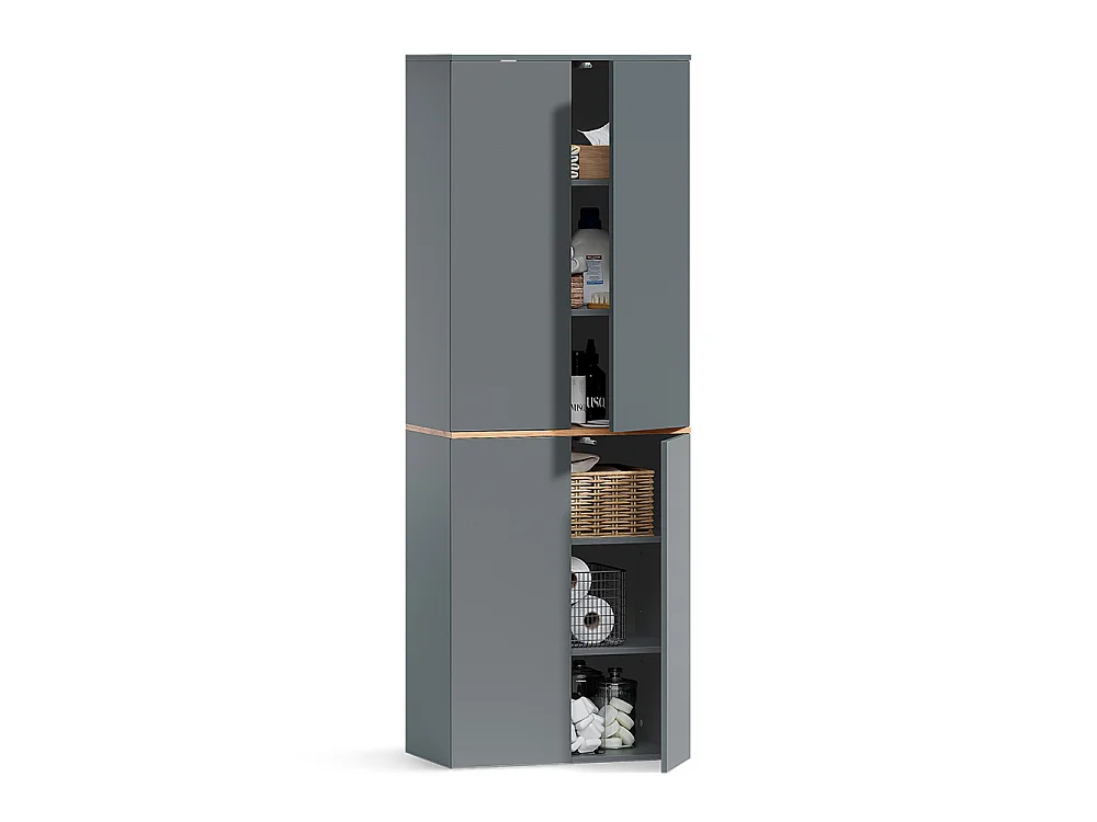 Mehrzweckschrank anthrazit/goldkraft eiche 68x40.5x188.6 viktor