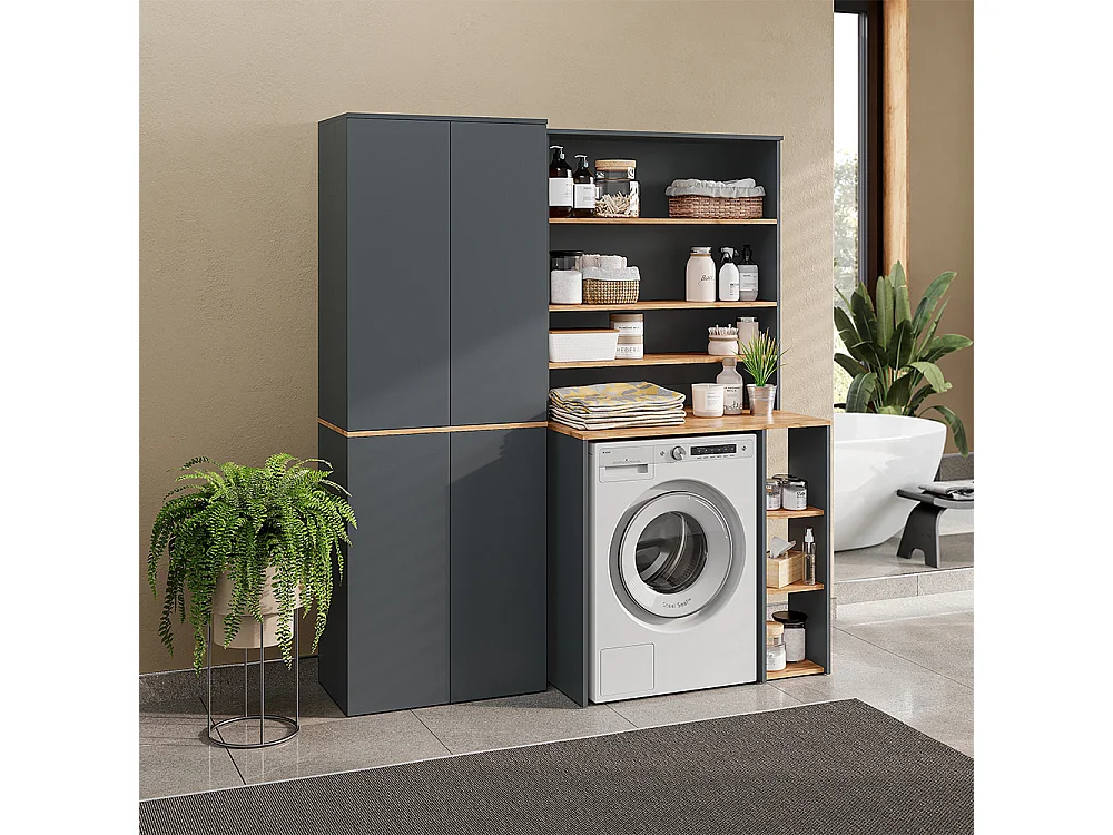Mehrzweckschrank anthrazit/goldkraft eiche 68x40.5x188.6 viktor