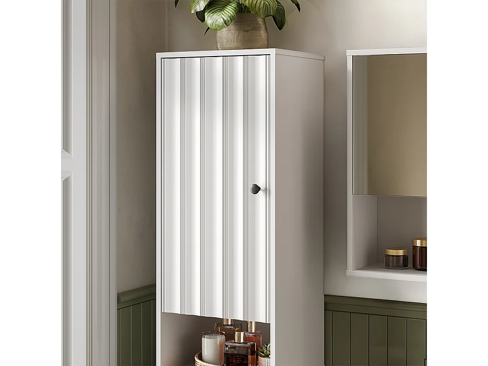 Badschrank weiß riffel 40x35x190 eliza